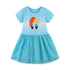 Girls' Short Mesh Princess Dress Summer New Girls' Yarn Dress Cute Lady